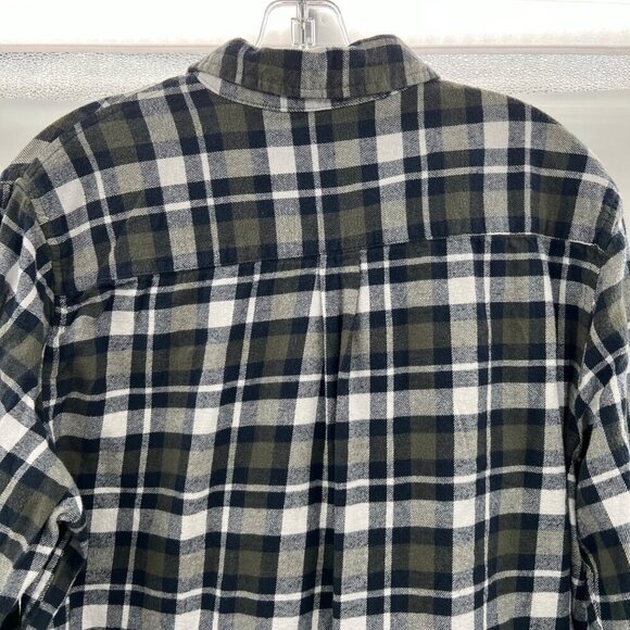 Chaps Men's Brushed Flannel Button Up Shirt Plaid Long Sleeve Size Large - Picture 6 of 9
